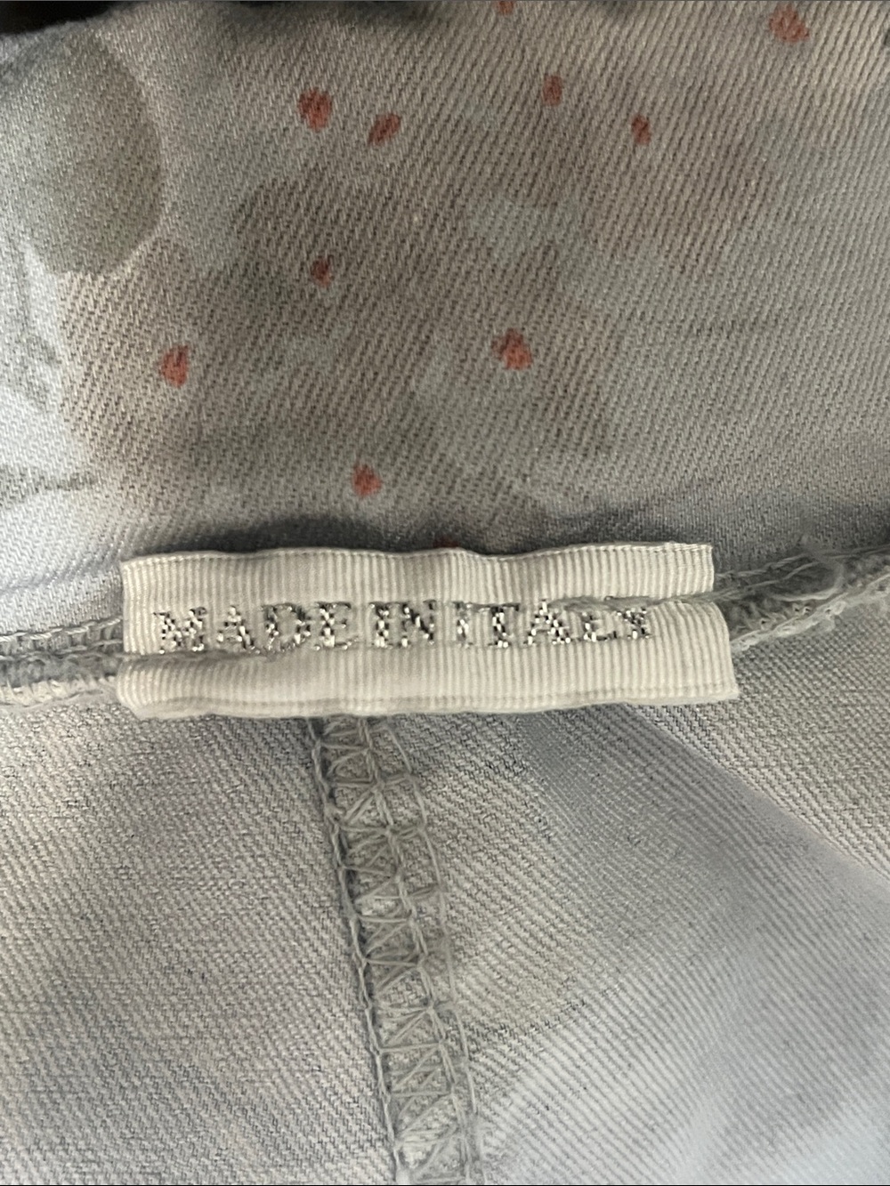 Made In Italy Light Gray Floral Pull On Pants - Picture 8 of 14